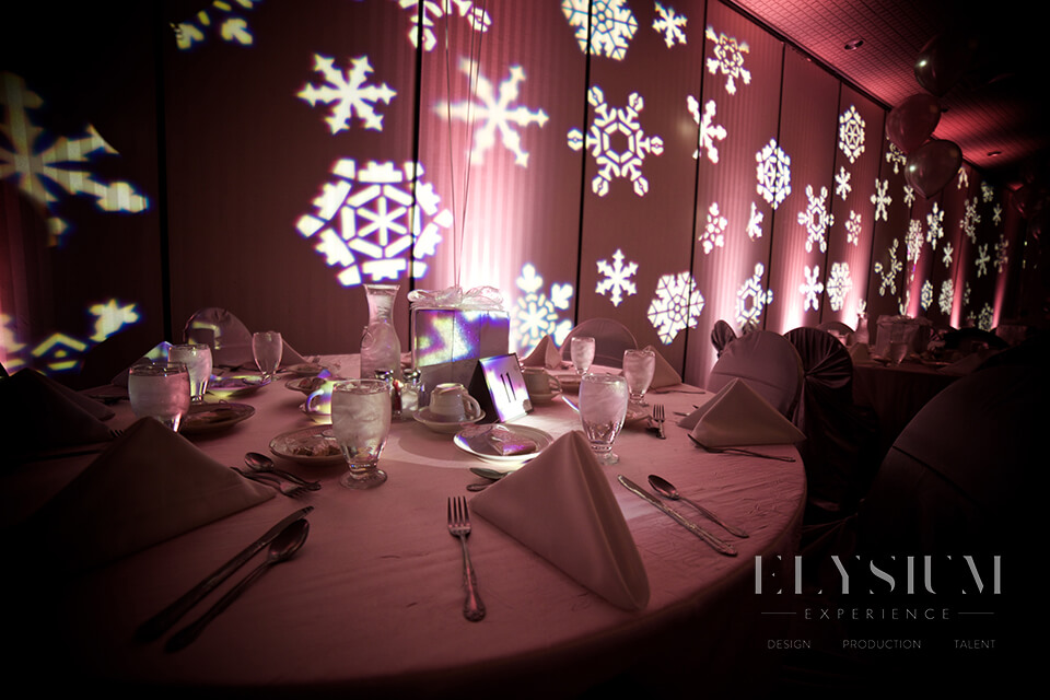 Elysium Experience Custom Monogram Gobo Projection - Ann Arbor, Michigan